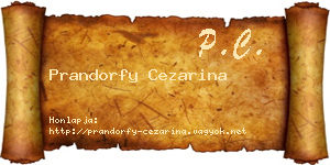 Prandorfy Cezarina névjegykártya
